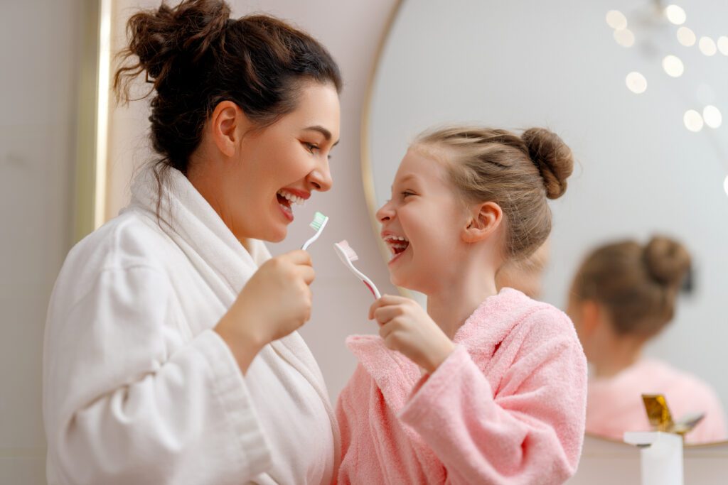 family are brushing teeth 2023 10 24 05 44 32 utc